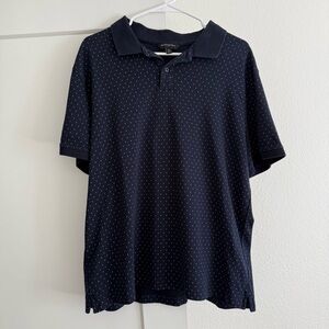 BANANA REPUBLIC Dark Blue Dotted Polo Shirt